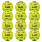 Franklin Sports 12'' Fastpitch Softballs - 12 Pack, Official Size And Weight, Durable Construction, Optic Yellow Cover, Flat Sea