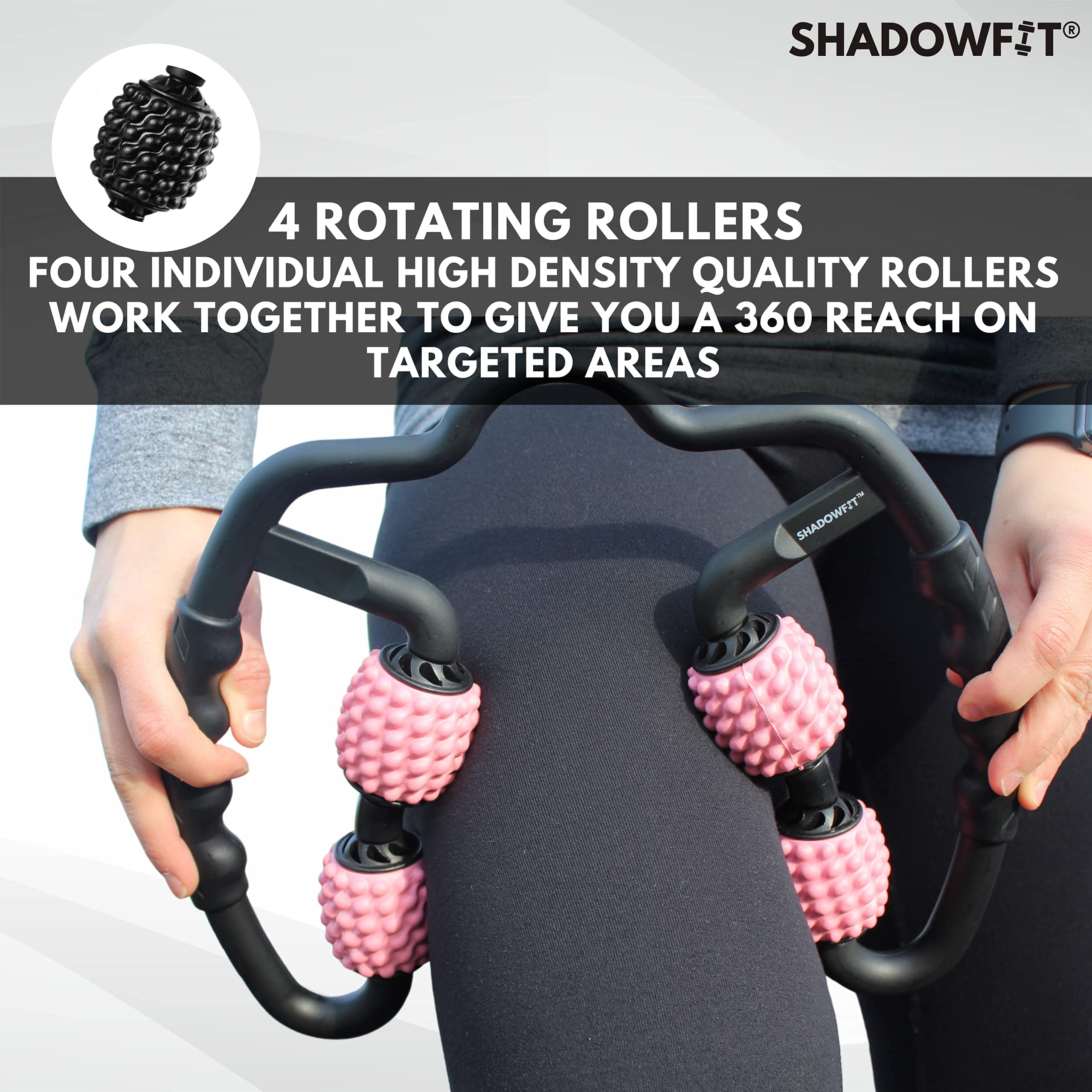 Shadowfit Muscle Roller, Trigger Point Foam Roller For Calves, Legs, Arms, Shin Splints, Massage Roller Tool To Relieve Soreness