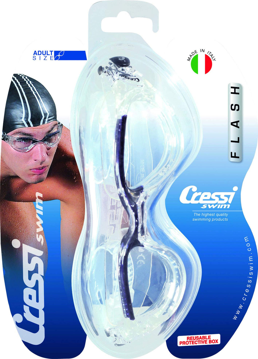 Cressi Flash, Blue/Blue, Clear Lens