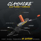 Caldwell Claymore Target Thrower 50 Clay Capacity, 55 Yd Throw with Foot Pedal for Single Person Use - No Electricity Needed