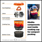 Jetboil Minimo Camping And Backpacking Stove Cooking System With Adjustable Heat Control (Sunset)