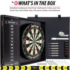 Viper By Gld Products Steadfast Dart Backboard With Shot King Sisal Board, Black