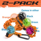 Gradient Fitness 2 Pack Kayak Paddle Leash, 5-8 Feet Stretchable Strap With Carabiner Secure Leash Lanyard Rope For Sup, Kayak,