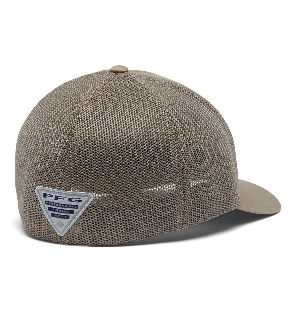 Columbia Unisex PFG Mesh Fish Flag Ball Cap, Tusk, L/XL