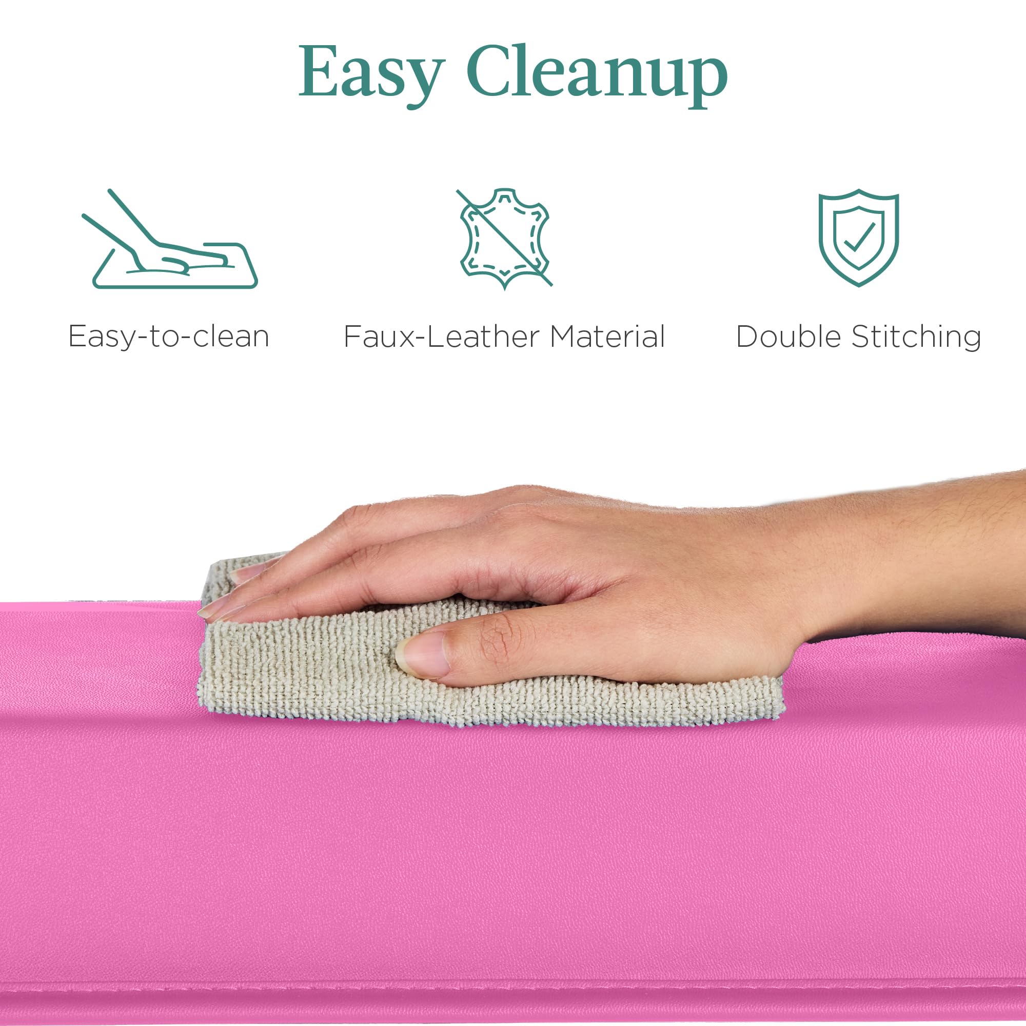 Best Choice Products 8Ft Folding Floor Balance Beam 2-Panel For Gymnastics Practice, Exercise - Pink