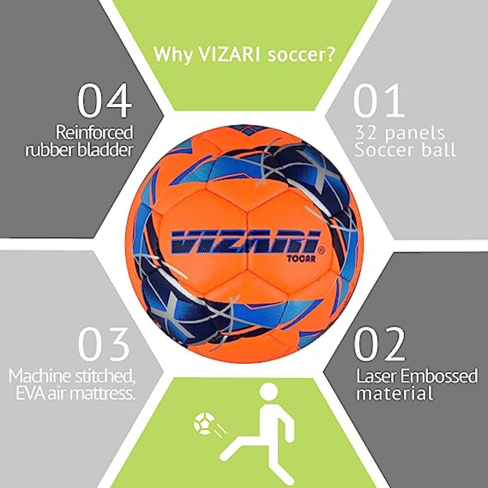 Vizari Tocar Premium Hand Stitched Soccer Ball – Rose Red