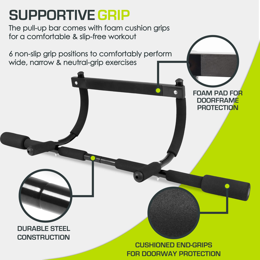 Prosourcefit Multi-Grip Lite Pull Upchin Up Bar, Heavy Duty Doorway Upper Body Workout Bar For Home Gyms 24A-32A