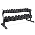 CAP 550 LB Dumbbell Set with 2-Tier Rack, Rubber Hex Weights Dumbbells Set, Home Gym Weight Set for Strength Training, Chrome Ha