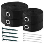 Navaris Beach Volleyball Net Set - 71 X 67 X 67 Inches - Black Nets For Volley Ball And Outdoor Sports - Portable Weighted Tie N
