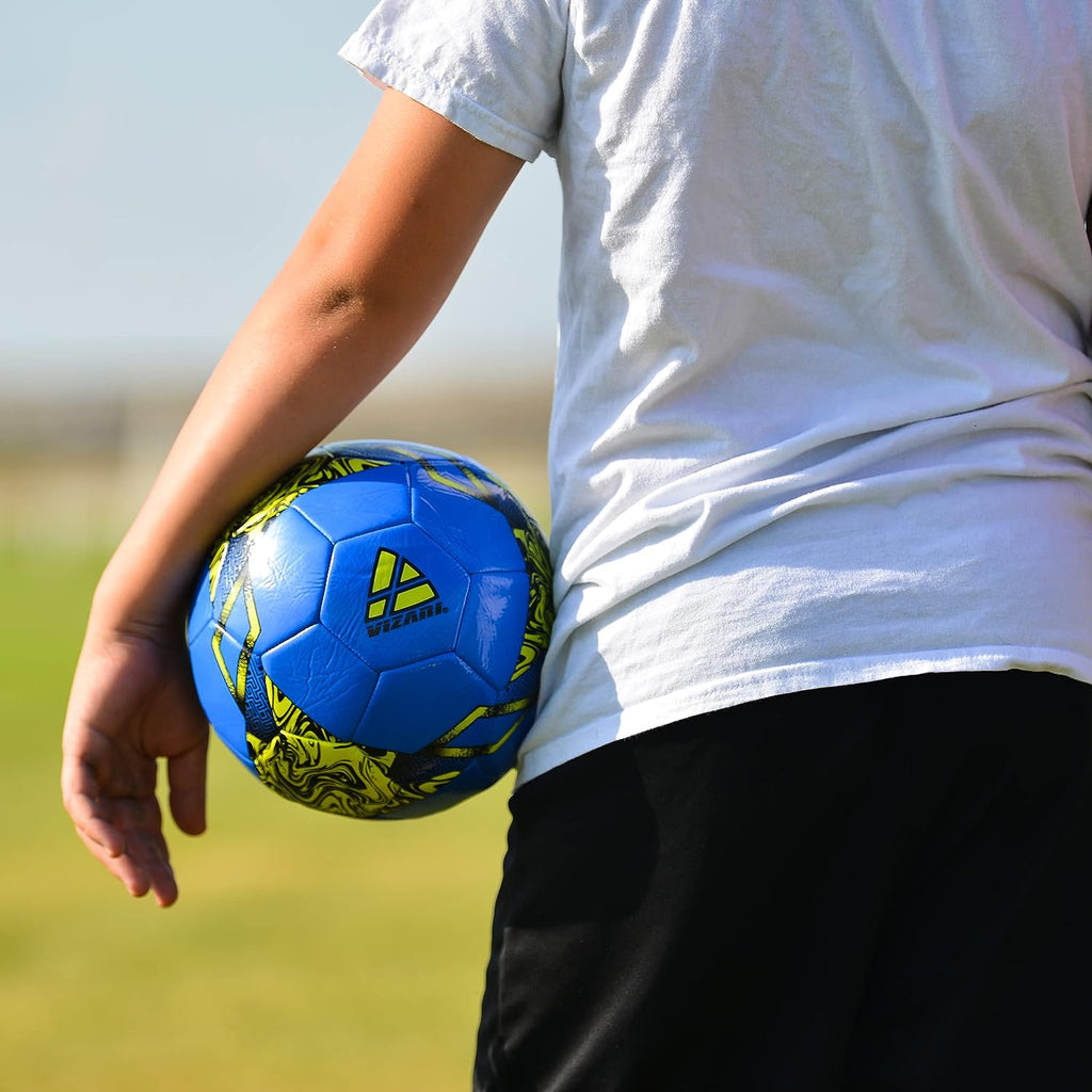 Vizari Toledo Soccer Ball – Blue/Neon Yellow