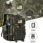 Hannibal Tactical 30L Molle Assault Pack, Tactical Backpack Military Army Camping Rucksack With Bottle Holder, 3-Day Pack, Us Wo