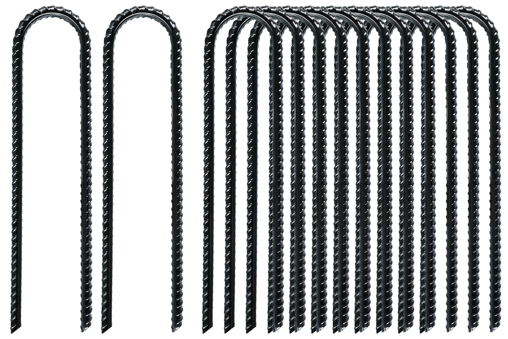Gtongoko Trampolines Wind Stakes 12 Pack 12 Inch, Heavy Duty U Shaped Rebar Stake Ground Anchors Galvanized Steel Safety Trampol