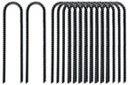 Gtongoko Trampolines Wind Stakes 12 Pack 12 Inch, Heavy Duty U Shaped Rebar Stake Ground Anchors Galvanized Steel Safety Trampol