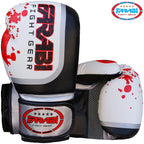 Farabi Pro Fighter Boxing Gloves Sparring Gym Bag Punching Focus Pad Mitts (White, 14Oz)