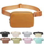 Fanny Belt Bag Waist Pack Crossbody Bags Bum Bag For Running Hiking Travel Workout Adjustable Strap For Women-Muddy Yellow