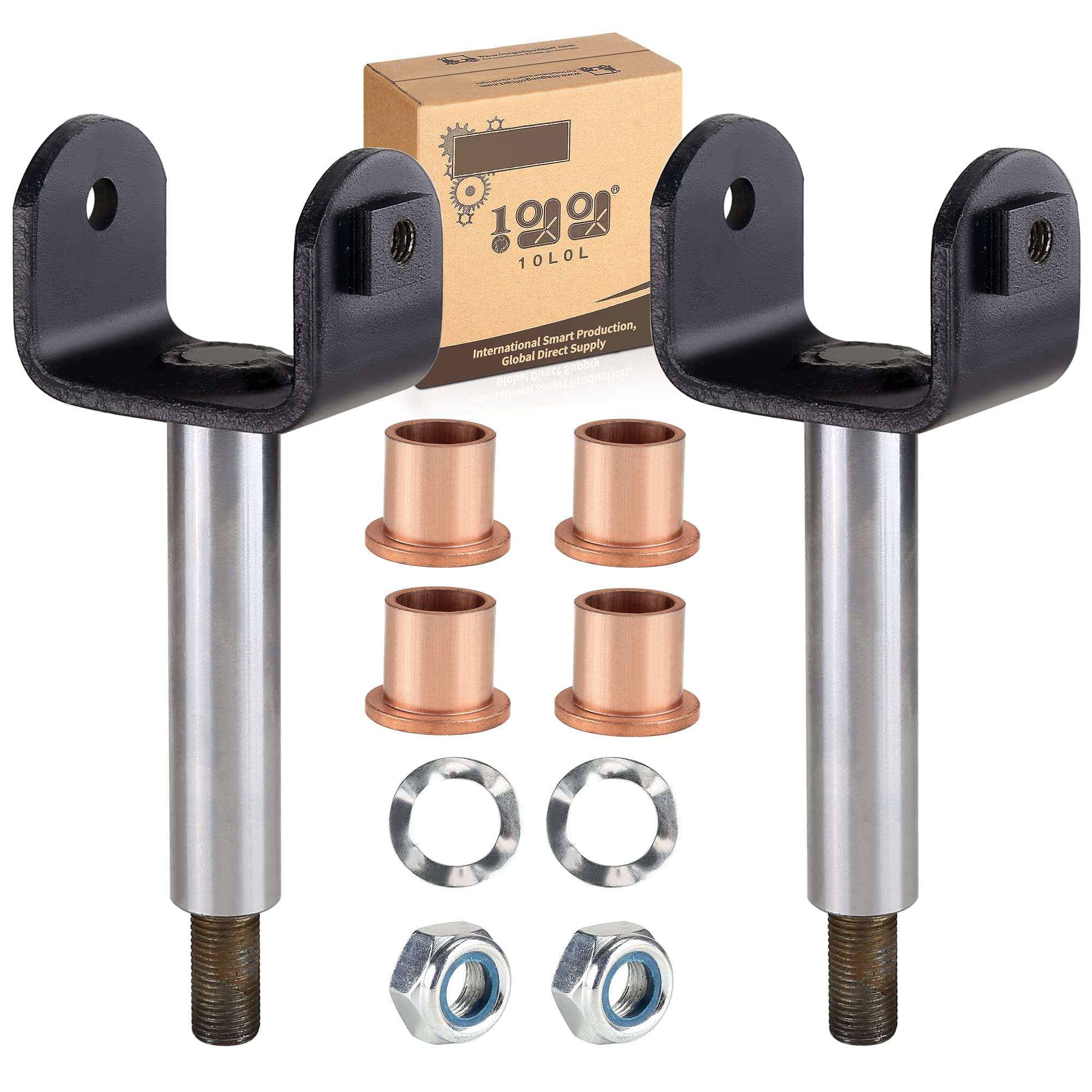 10L0L Complete Front End King Pin Kit For Club Car Precedent 2004-Up Gas/Electric Golf Cart, Oem# 102287201 103638601 103638801