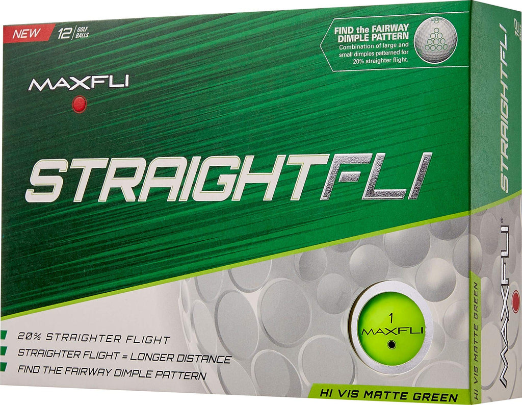 Maxfli Straightfli Matte Green Golf Balls