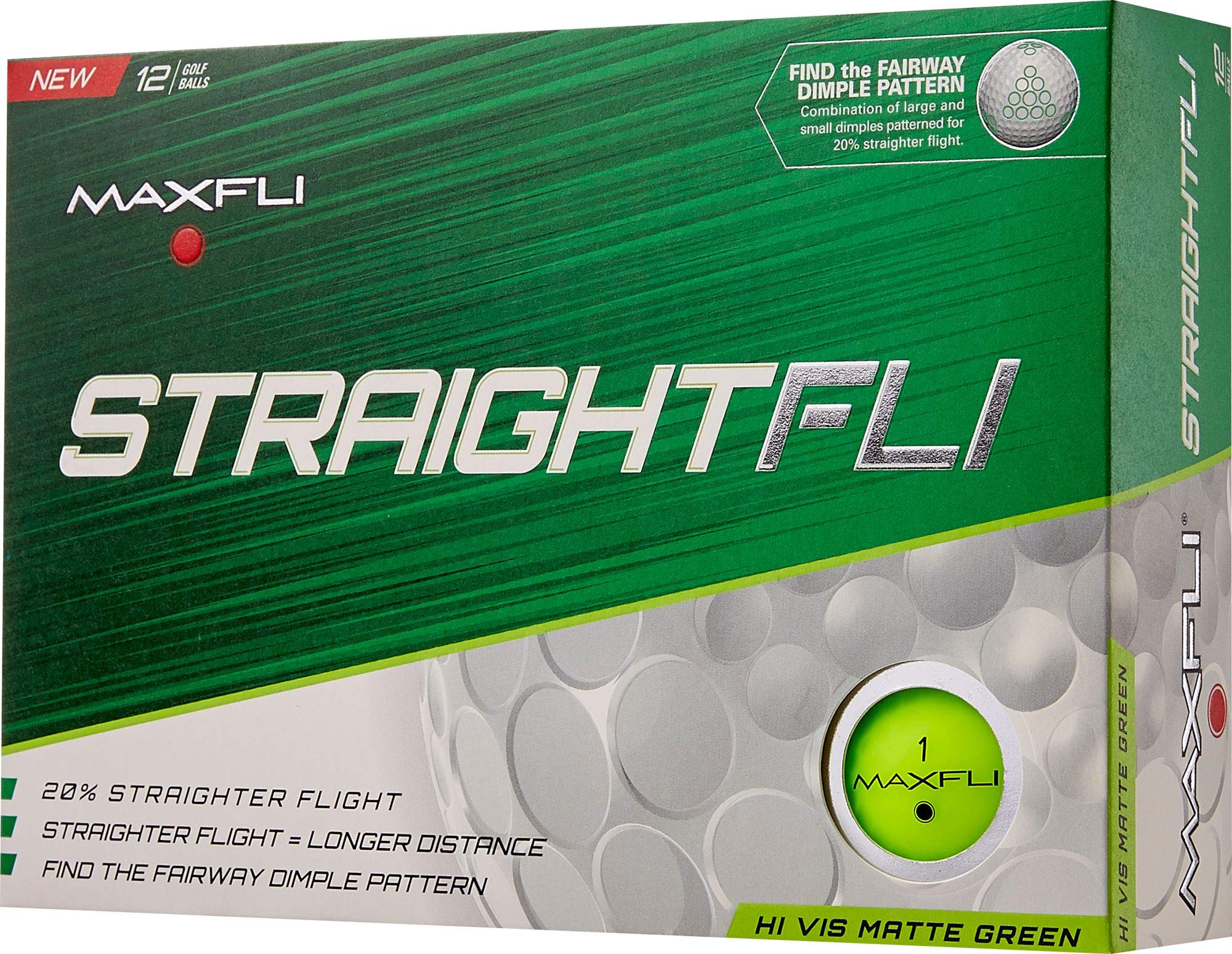 Maxfli Straightfli Matte Green Golf Balls