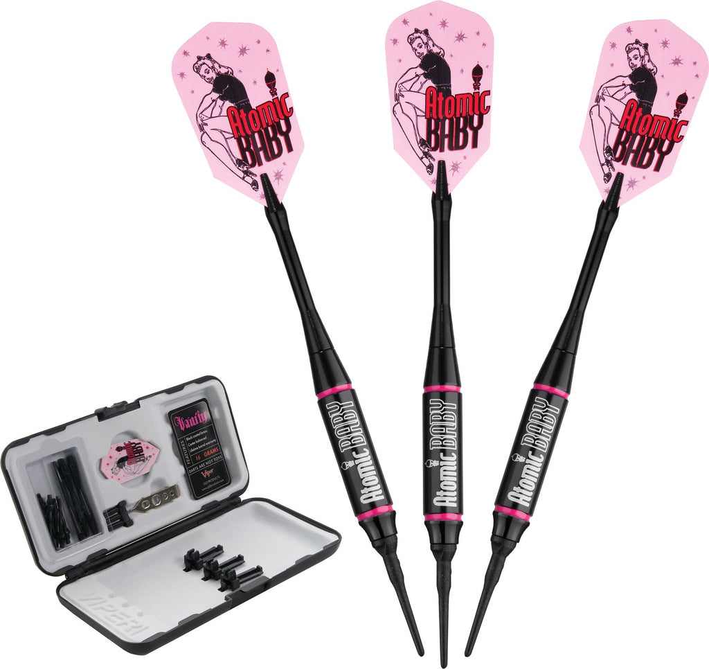 Viper Vanity Soft Tip Darts With Storage/Travel Case: Atomic Baby, 16 Grams