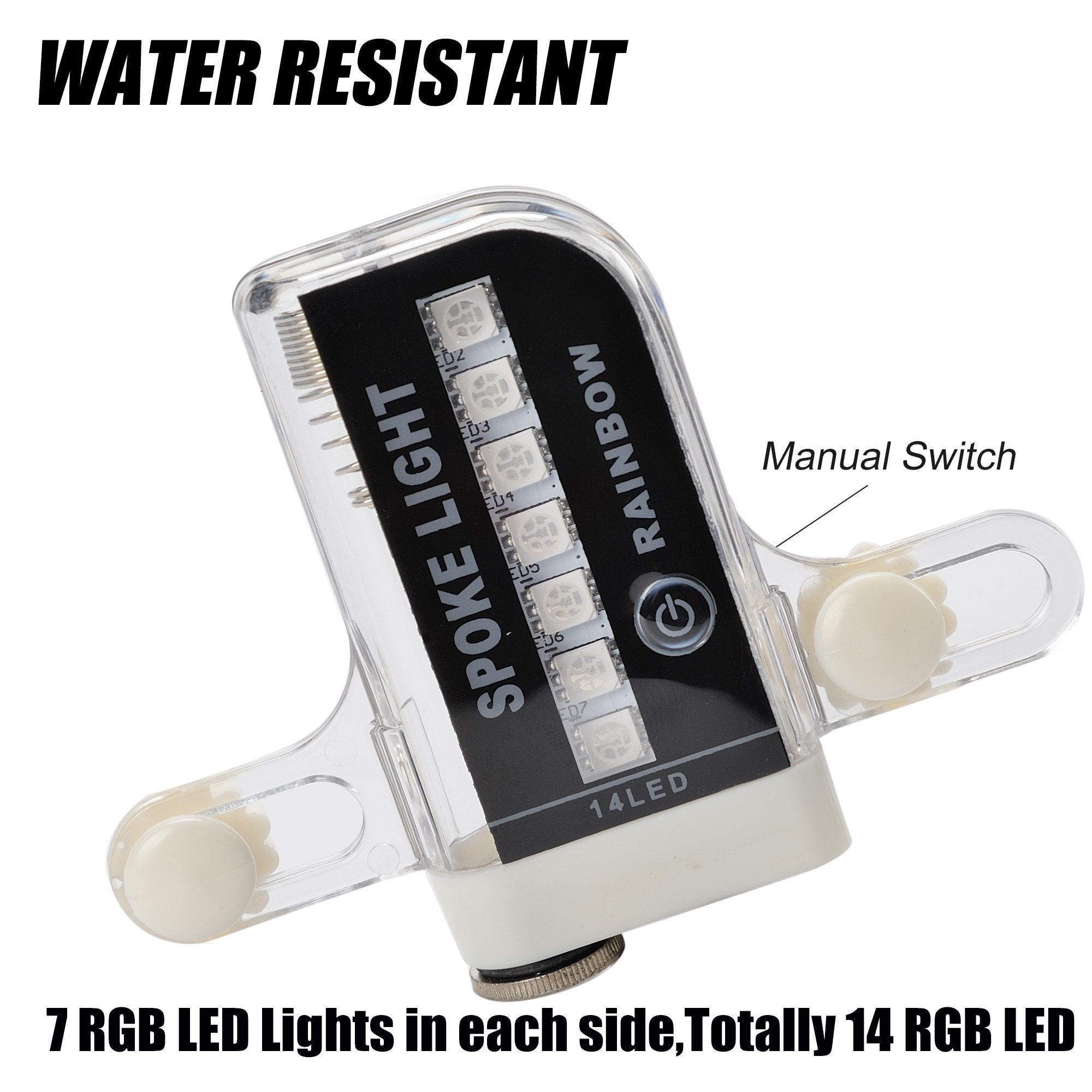 Daway Led Bike Wheel Lights - A12 Waterproof Cool Bicycle Tire Light (2 Pack), Safety Spoke Lights For Kids Adults Boys Girls Ch