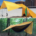 Azarxis Tent Tarp Waterproof Camping Tarpaulin Groundsheet Footprint For Hiking Backpacking (L, Orange)