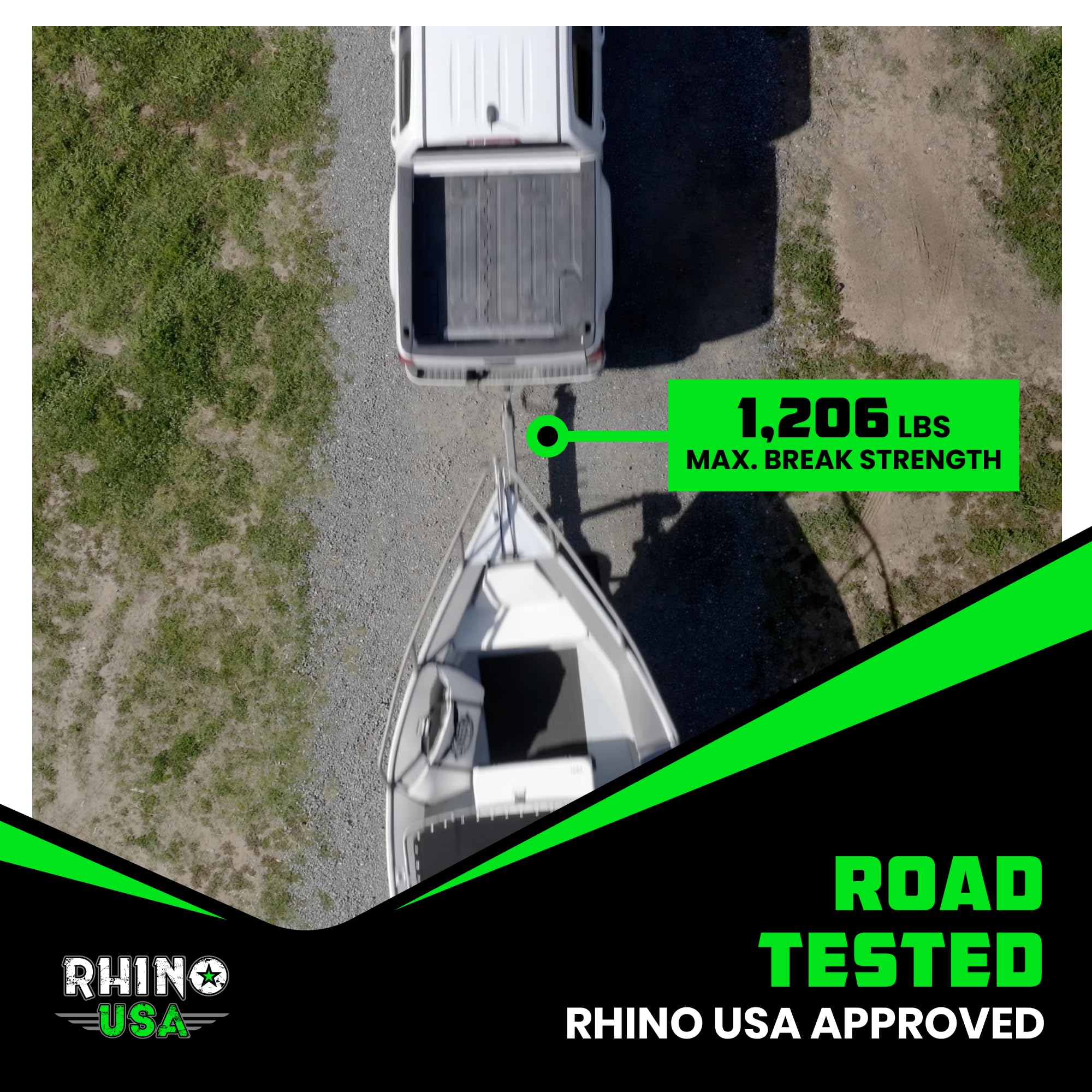 Rhino Usa Boat Trailer Transom Straps (2Pk)- Heavy Duty 2 Inch X 48 Inch Adjustable Straps For Trailering - Ultimate Marine Tie