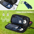 Goburos Golf Glove Holder, Golf Glove Case With A Pair Of Golf Gloves Stretcher With Hook, Protective Golf Accessory Case For Te