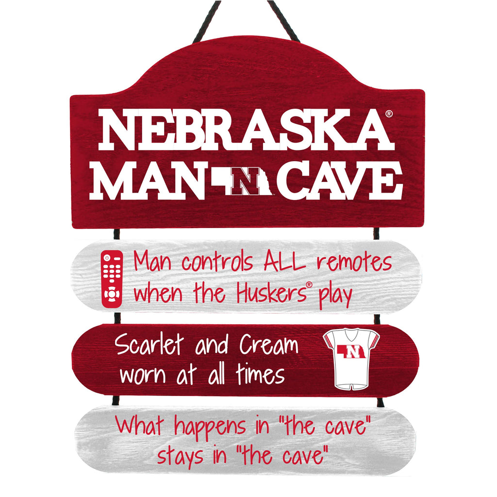 Foco Forever Collectibles Nebraska Cornhuskers Ncaa Mancave Sign