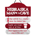 Foco Forever Collectibles Nebraska Cornhuskers Ncaa Mancave Sign