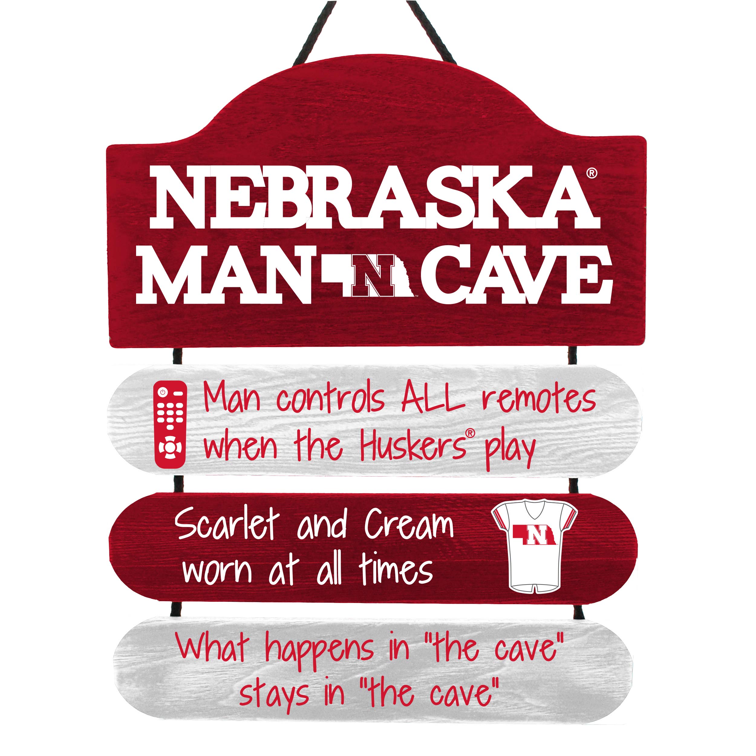 Foco Forever Collectibles Nebraska Cornhuskers Ncaa Mancave Sign