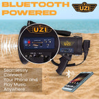 Uzi High Power Loud Big Bluetooth Megaphone 50W, Real Siren, Bullhorn, Rechargeable Battery, Portable Speaker, Pa System, Adjust