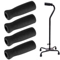Timtin Foam Cane Handle Grip Replacement Offset Walking Hand Foam Handle For Bicycle Handlebars 4.53 X 0.98 X 0.98 Inch, Black(4