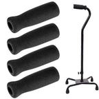 Timtin Foam Cane Handle Grip Replacement Offset Walking Hand Foam Handle For Bicycle Handlebars 4.53 X 0.98 X 0.98 Inch, Black(4
