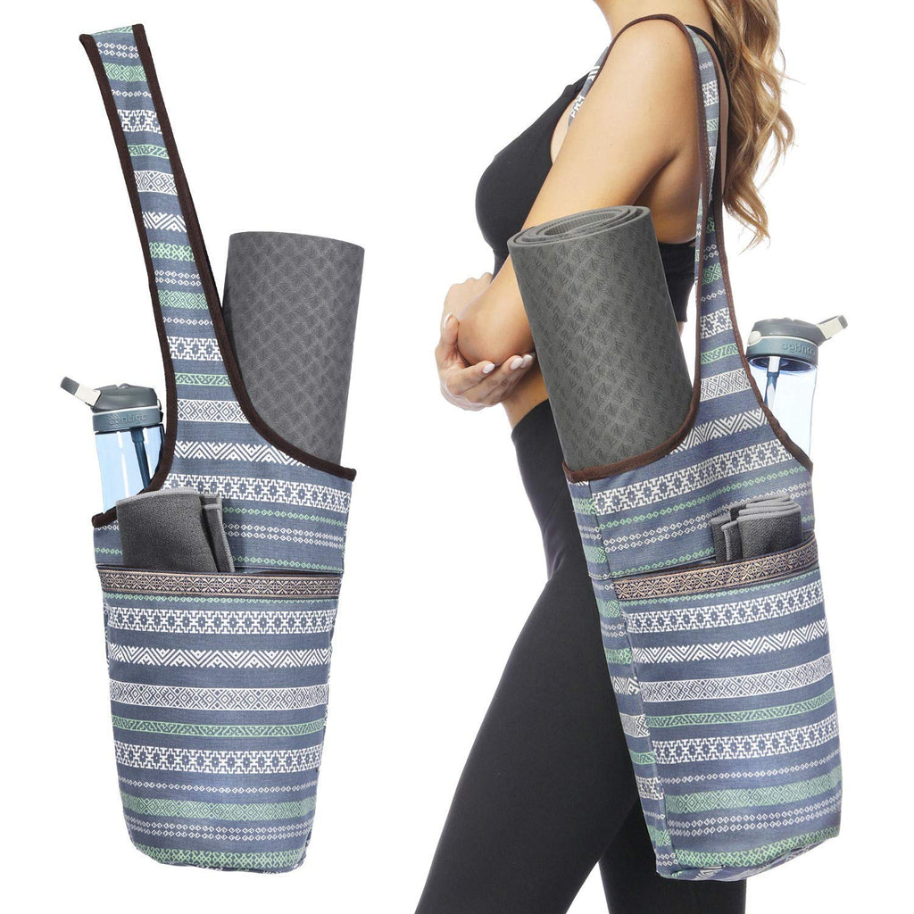 Ewedoos Yoga Mat Bag With Large Size Pocket And Zipper Pocket, Fit Most Size Mats. (Namaste)