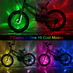 Daway Rechargeable Bike Wheel Lights - A16 Cool Led Kids Bicycle Spoke Lights, 2 Tire Pack, Safety Hub Accessories For Boys Girl