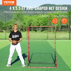 Vevor Baseball And Softball Rebounder Net 4X5.5 Ft Pitchback All Angle Fielding