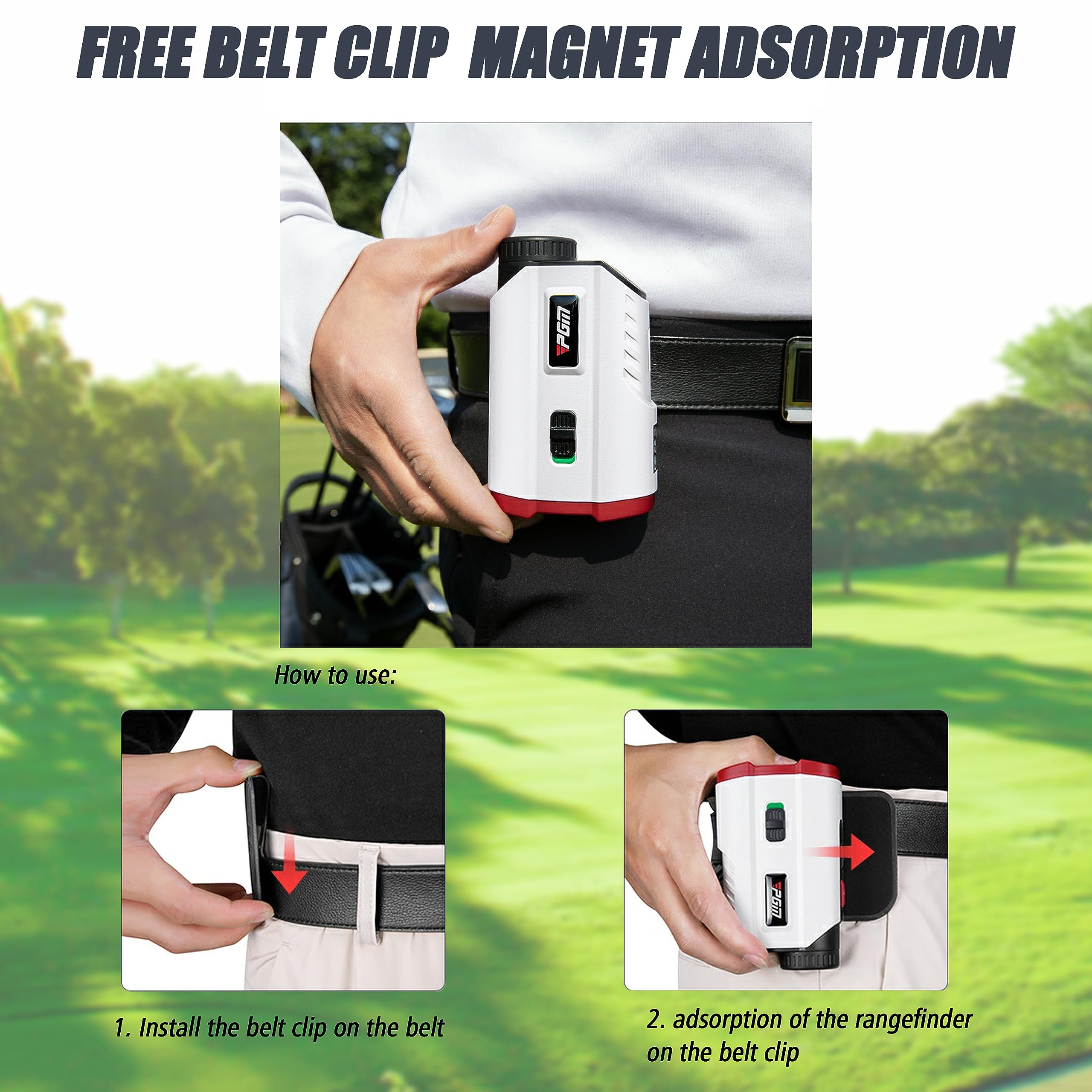 Pgm Golf Rangefinder With Slope, 600 Yards Golf Range Finder, 7X Magnification Laser Range Finder Golf With Distance Finder, Fla