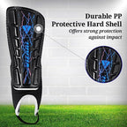 Zodiac Soccer Shin Guard with Detachable Ankle Protection-Black - Vizari Sports