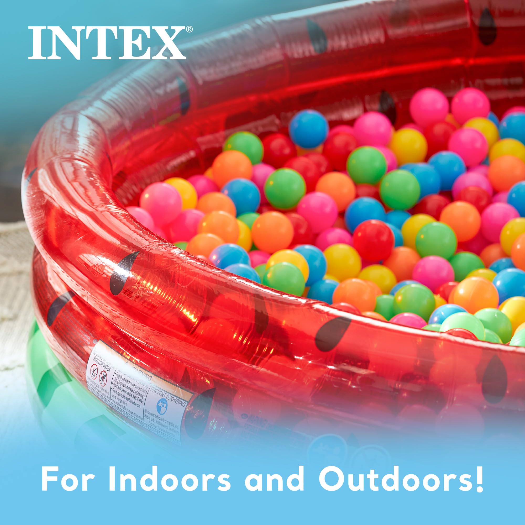 Intex 66-Inch Round Inflatable Outdoor Kids Swimming And Wading Watermelon Pool For Ages 2 And Up