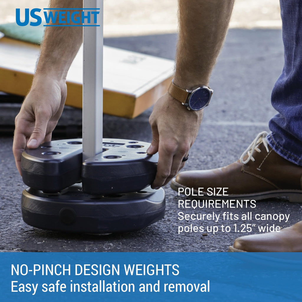 Us Weight Tailgater Canopy Weights Set Of 4 With No-Pinch Design For Easy Installation, And Removal To Secure Tents, Canopies, A
