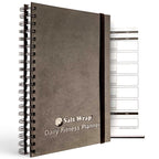 Saltwrap Daily Fitness Planner - Gym Workout Training Log, Weightlifting Exercise Journal, And Food/Diet Tracker - Daily And Wee