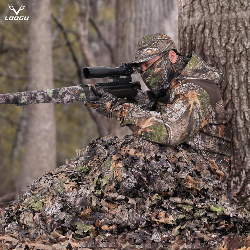 Loogu Camo Netting, Camouflage Netting For Sunshade, Camping, Shooting And Hunting And Many More (6.5X26Ft, 2Mx8M)