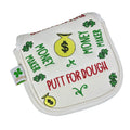 Foretra - Putt For Dough - Money Maker White Golf Putter Headcover Quality Pu Leather Magnetic Closure For Square Mallet Style P