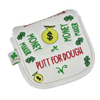Foretra - Putt For Dough - Money Maker White Golf Putter Headcover Quality Pu Leather Magnetic Closure For Square Mallet Style P