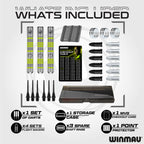 Winmau Michael Van Gerwen Mvg Softip Gift Set - 50 Piece Darts Set With 4 Sets Of Shafts, 4 Sets Of Flights Plus Accessories