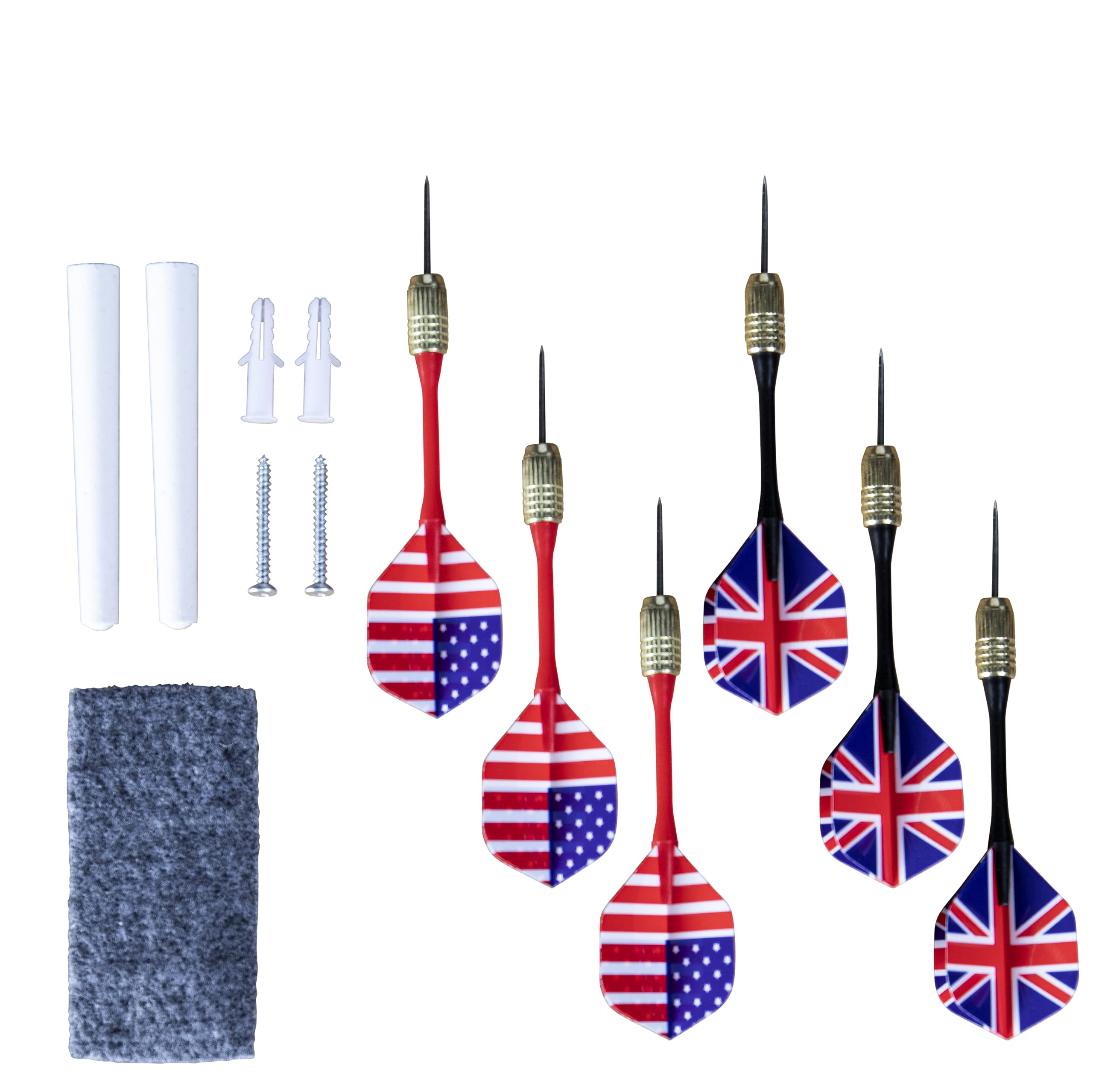 Dmi Sports Recreational Dartboard Cabinet Set - Includes Dartboard, Two Dart Sets, And Traditional Chalk Scoring