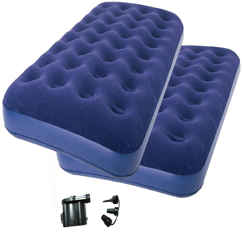 2-Piece Of Zaltana Twin Size Air Mattress With Dc Air Pump (Battery Not Included) Combo (Amnx2+Apd)