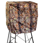 Muddy Steel 7' Tall Quad Pod Hunting Blind Cover With 4 Zippered Windows (Stand Not Included) - Portable Camouflage Shelter And