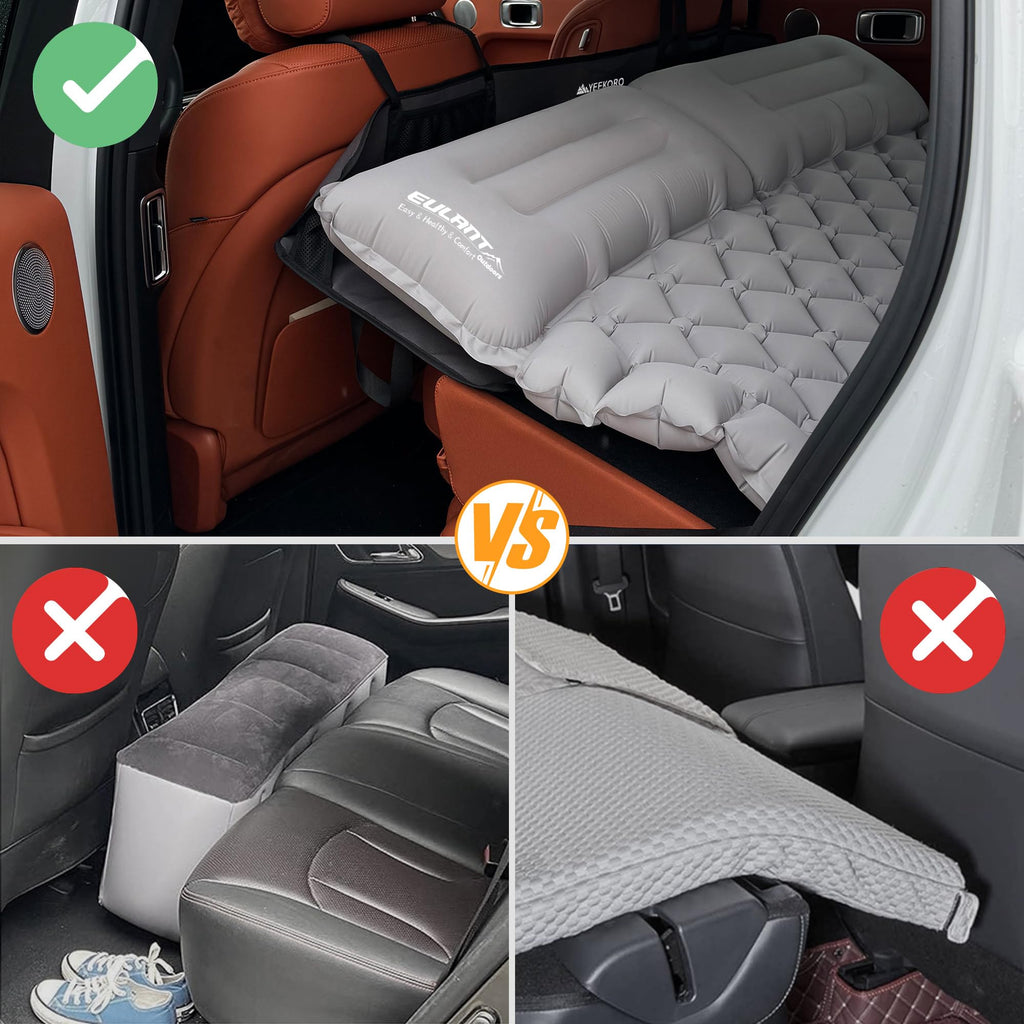 Yeekoro Car Rear Seat Mattress Extension Plate, Foldable Car Back Seat Extender,Portable Mattress For Sleeping, Increase Travel