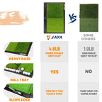 Jaya Golf Hitting Mat With Ball Tray, Heavy Rubber Base, Fairway & Rough Turf Golf Training Mat, Golf Tees And Rubber Tee Holder